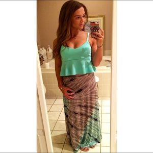 Tie dye maxi skirt